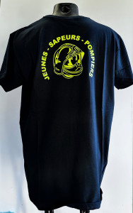 T-SHIRT JSP MARINE CASQUE FLUO