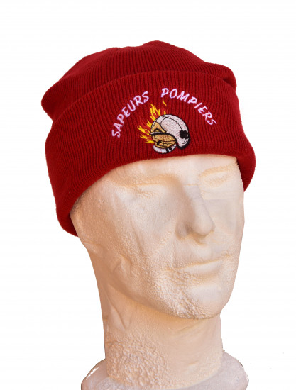 Bonnet tricoté sapeurs pompiers