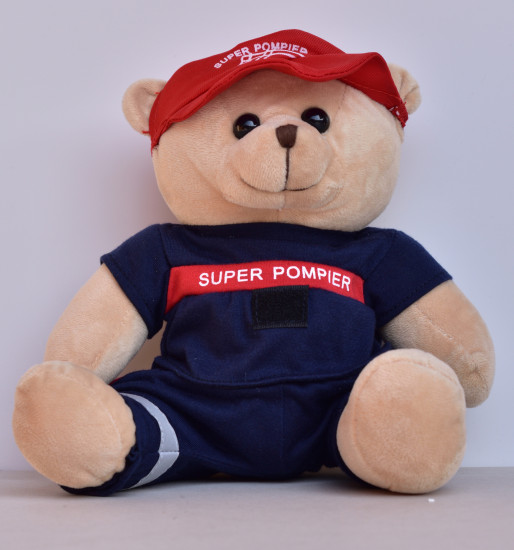 Peluche nounours super pompier