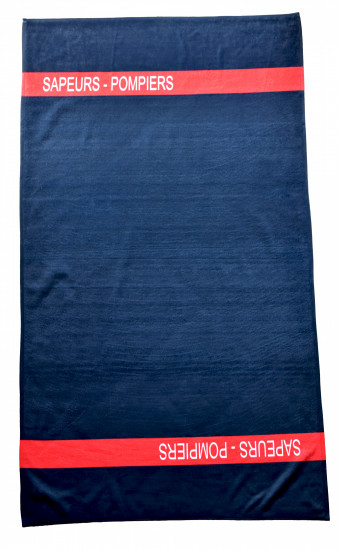 Serviette de bain bande rouge