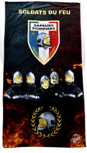 Serviette de bain soldat du feu