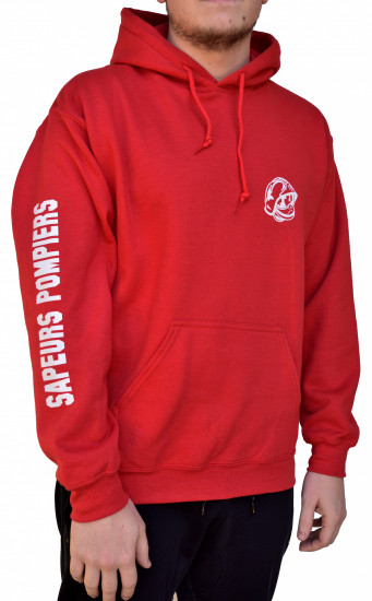 Sweat capuche manche sapeurs pompiers