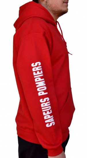 Sweat capuche manche sapeurs pompiers