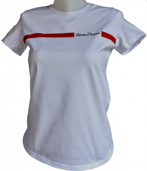 T-shirt bande rouge