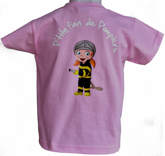 T-shirt p'tite fan de pompiers