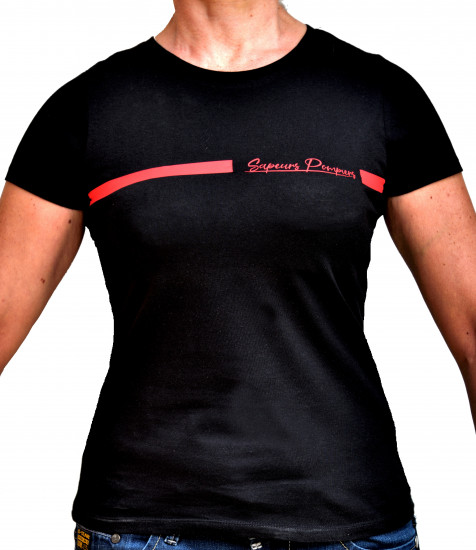 T-shirt bande rouge