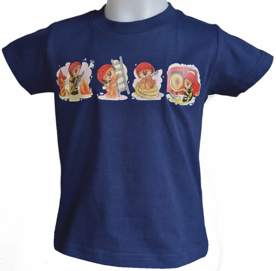 T-shirt nounours pompiers