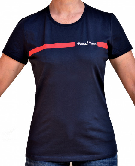 T-shirt bande rouge