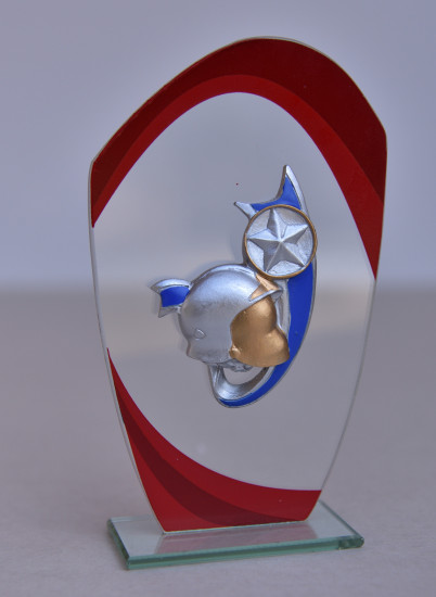 Trophée en verre