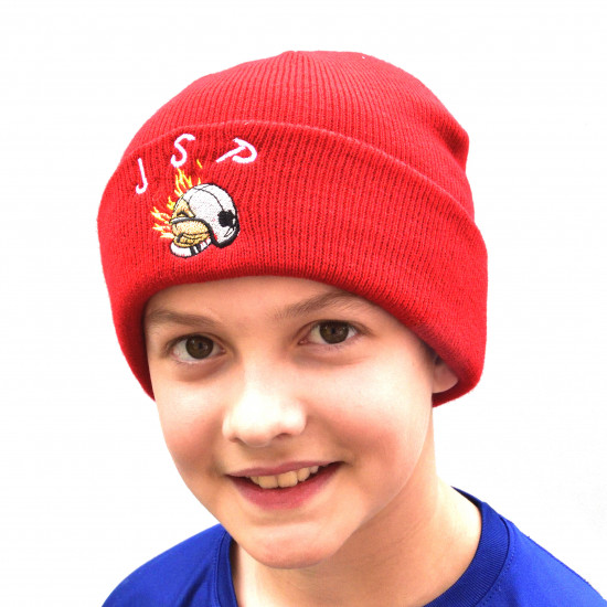 Bonnet tricoté brodé JSP casque F1